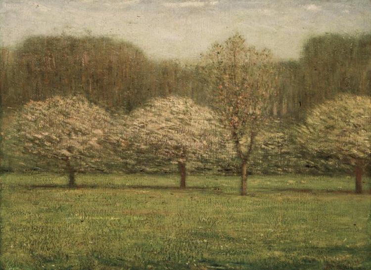 Dwight William Tryon Apple Blossoms Sweden oil painting art